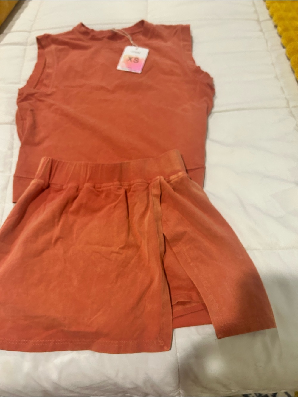 Women's Rust Orange Casual Skort set. Super soft!